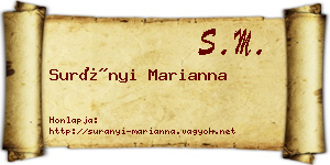 Surányi Marianna névjegykártya