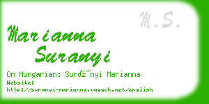 marianna suranyi business card